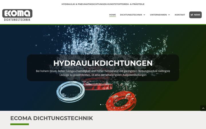 Screenshot of ecoma-dichtungen.de