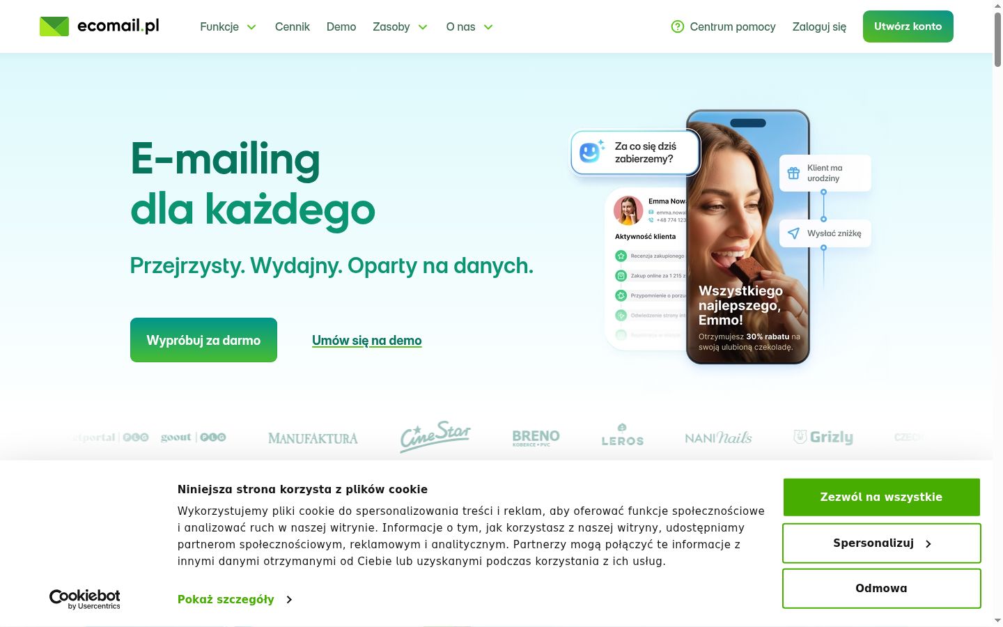 Screenshot tal-banner tal-kunsens muri qabel kwalunkwe interazzjoni
