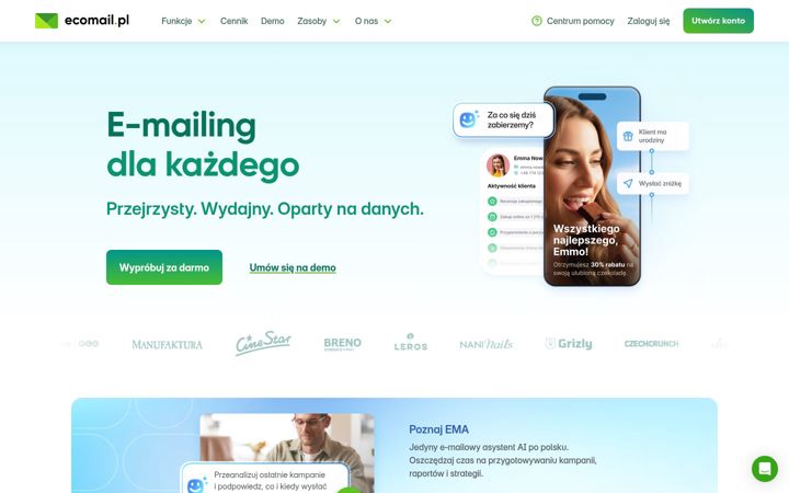 Screenshot von ecomail.pl