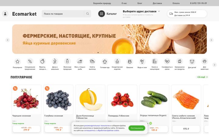 Screenshot of ecomarket.ru