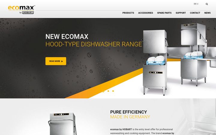 Screenshot of ecomaxbyhobart.com