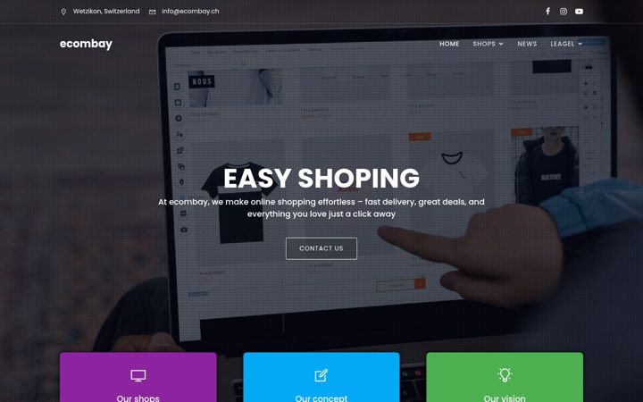 Screenshot of ecombay.ch