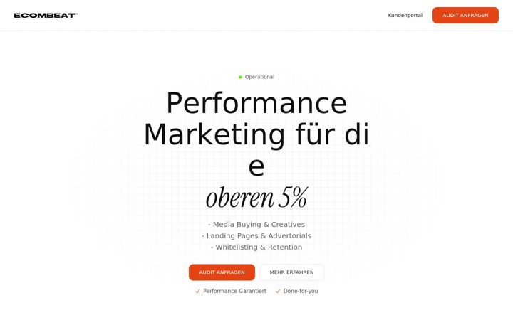 Screenshot of ecombeat.com