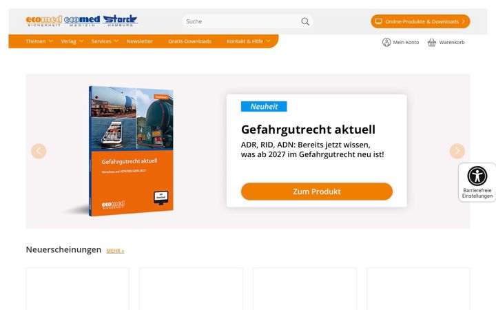 Screenshot of ecomed-storck.de