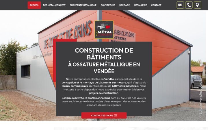 Екранна снимка на ecometalconcept.fr