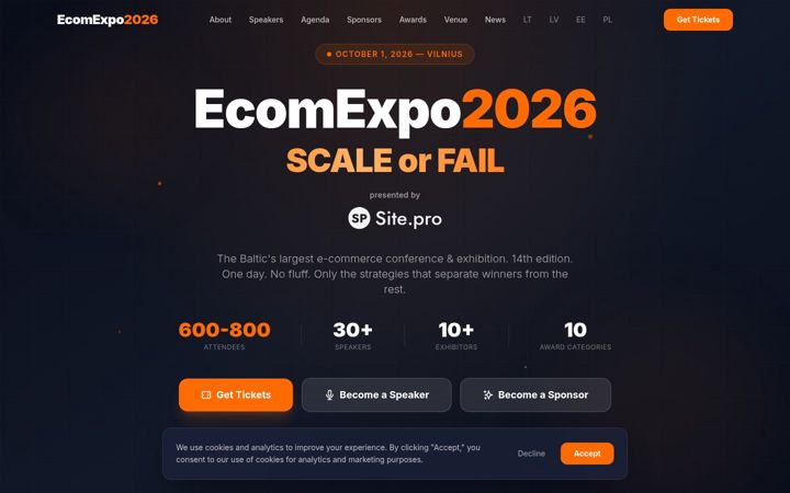 Screenshot of ecomexpo.eu