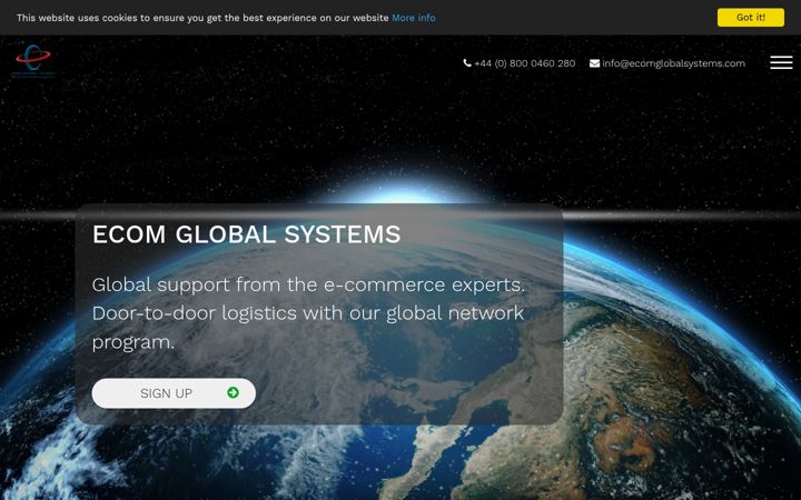 Screenshot of ecomglobalsystems.com