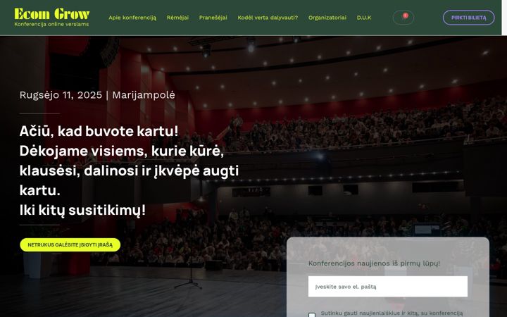 Snímek obrazovky ecomgrow.lt