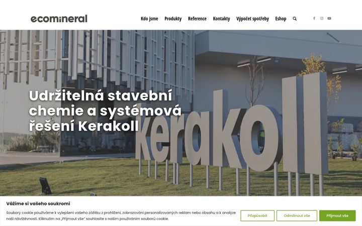 Snimka zaslona za ecomineral.cz