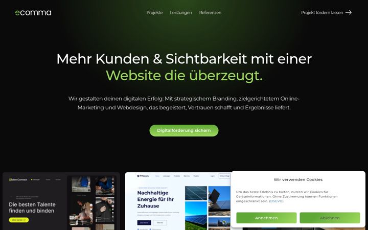 Screenshot of ecomma.at