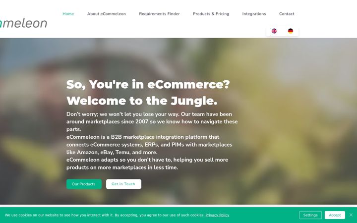 Screenshot of ecommeleon.com