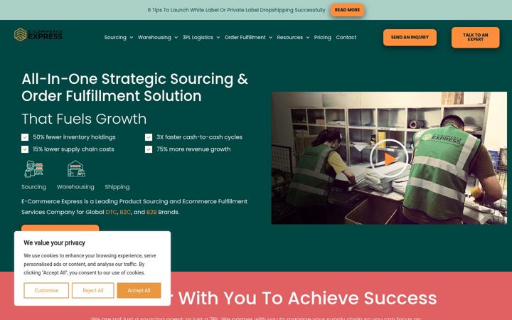 Screenshot of ecommerce-express.com