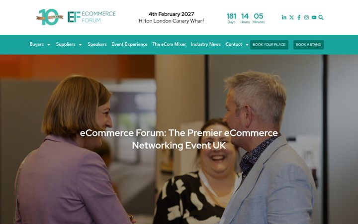 Screenshot of ecommerce-forum.co.uk