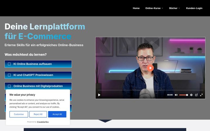 Snimka zaslona za ecommerce-learning.de
