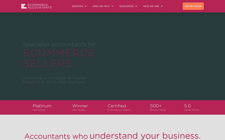 Screenshot of ecommerceaccountants.co.uk