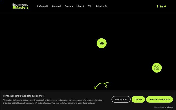 Screenshot stránky ecommercemasters.hu