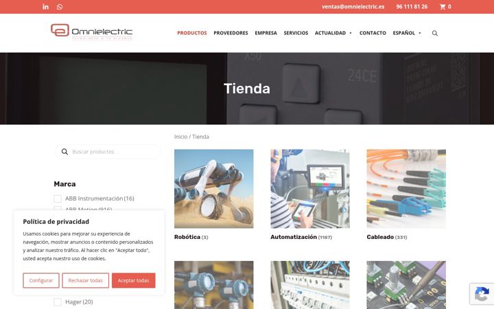 Screenshot of ecommerceomnielectric.es