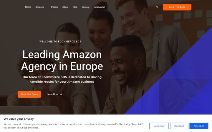Screenshot of ecommercesos.eu