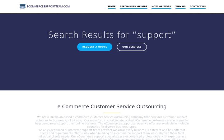 Screenshot of ecommercesupportteam.com