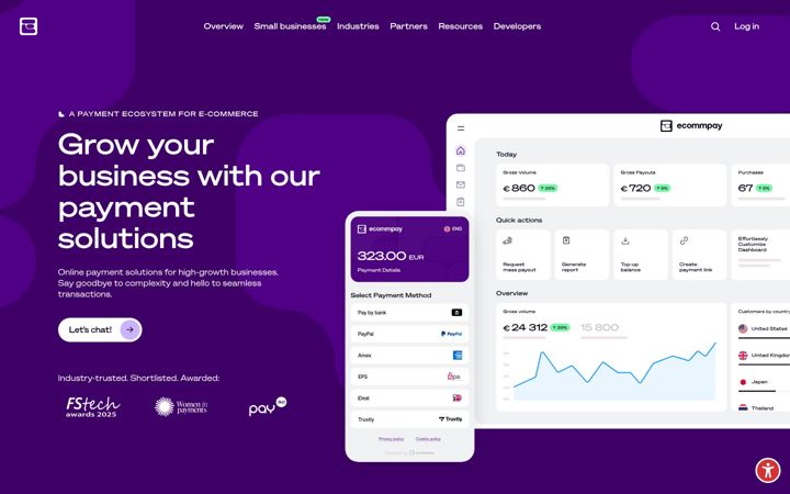 Screenshot of ecommpay.com