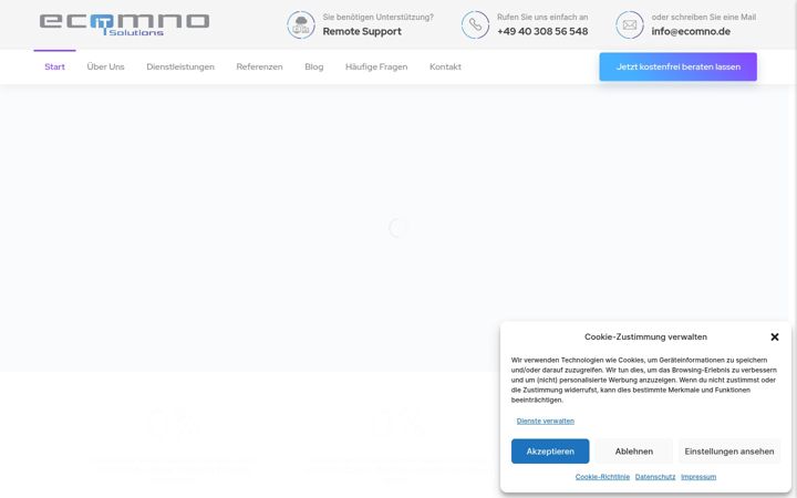 Screenshot of ecomno.de