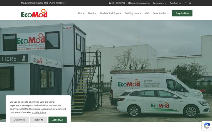 Skærmbillede af ecomod.ie