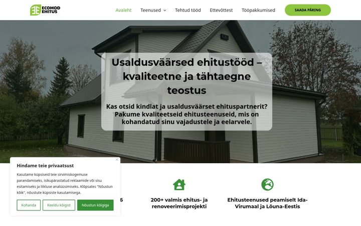 Screenshot of ecomodehitus.ee