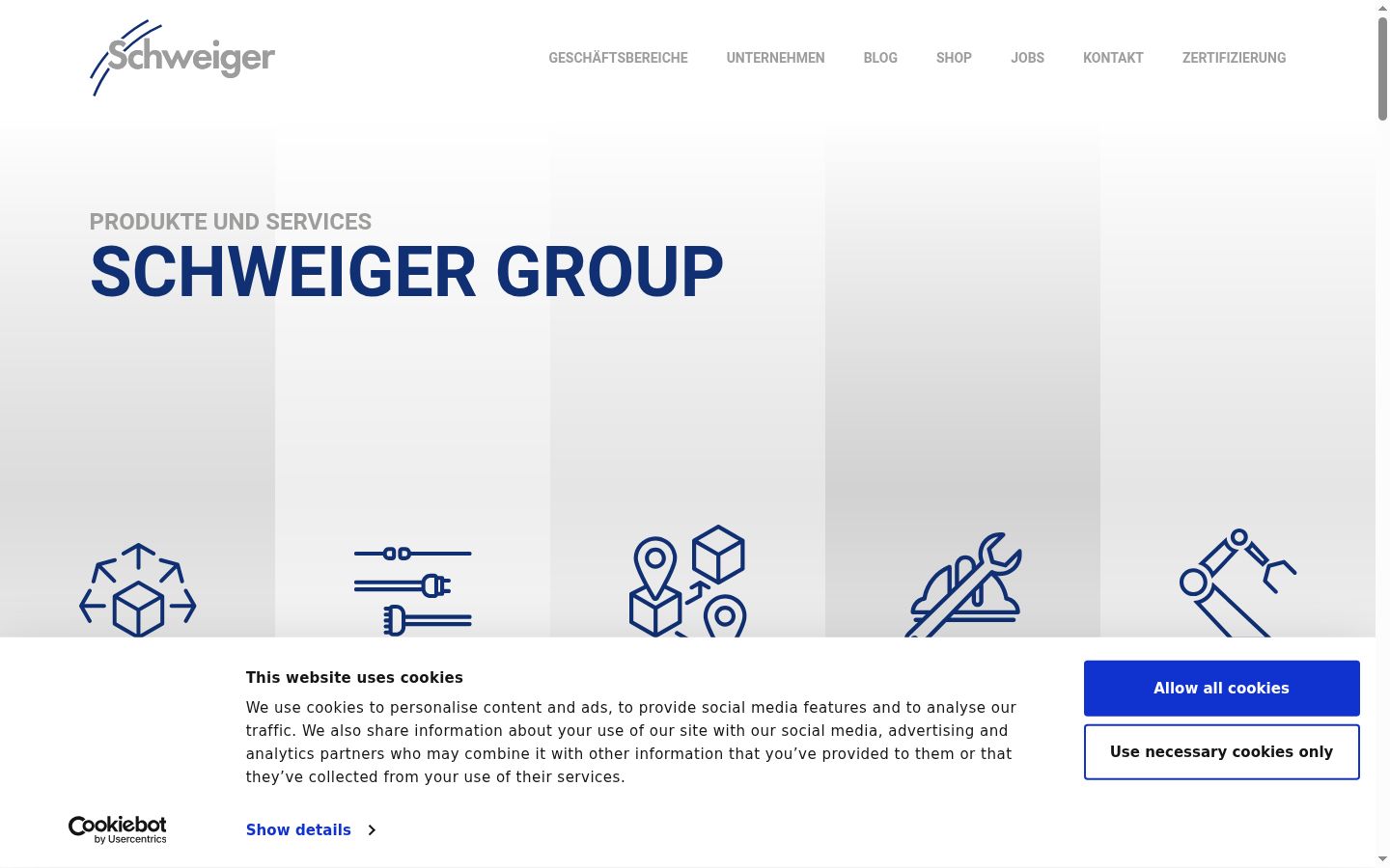 Screenshot of the consent banner shown before any interaction