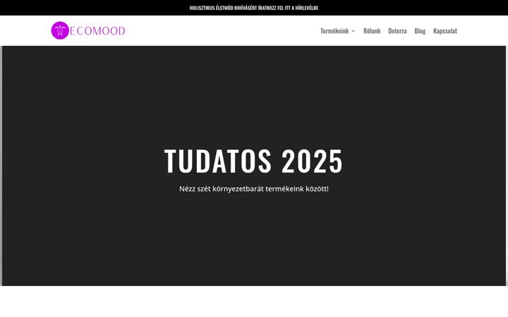Screenshot stránky ecomood.hu