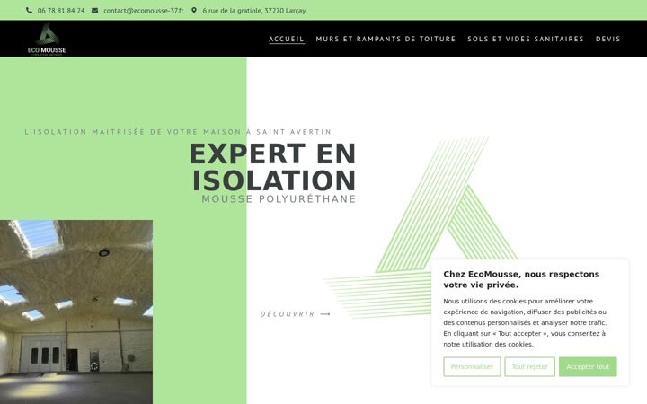 Screenshot of ecomousse-37.fr