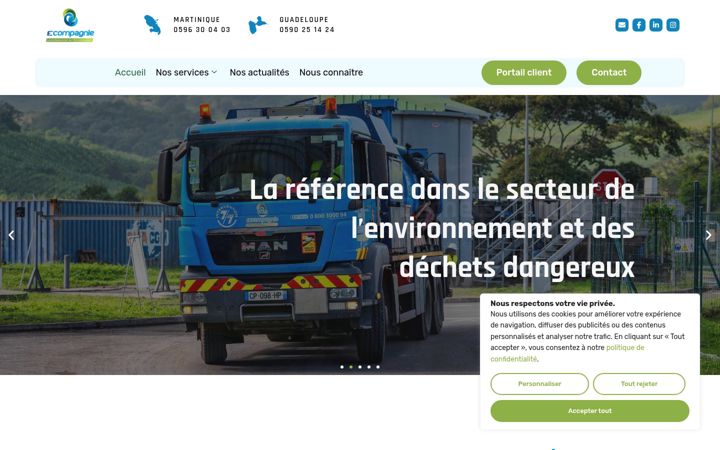 Екранна снимка на ecompagnie-guadeloupe.fr