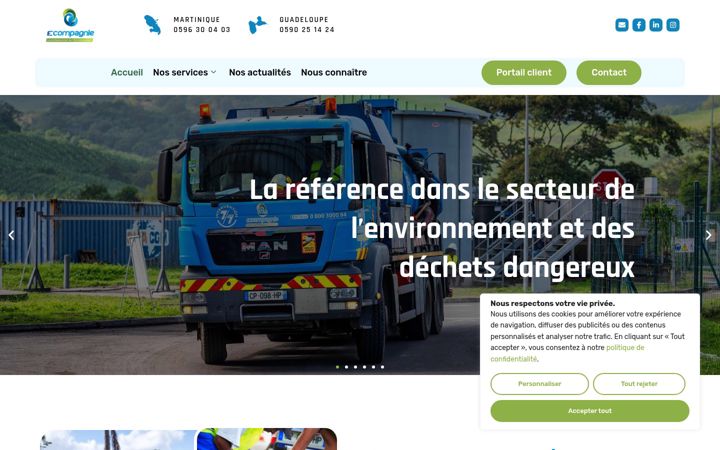 Екранна снимка на ecompagnie-martinique.fr