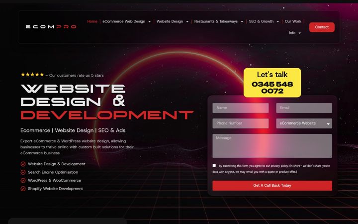 Screenshot of ecompro.co.uk