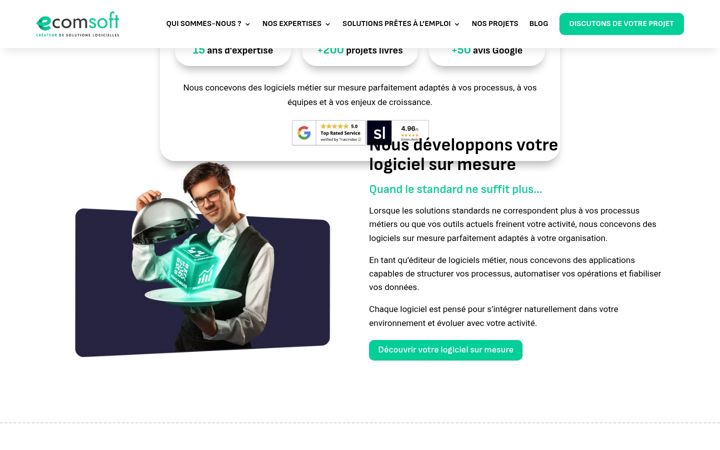 Screenshot von ecomsoft.fr