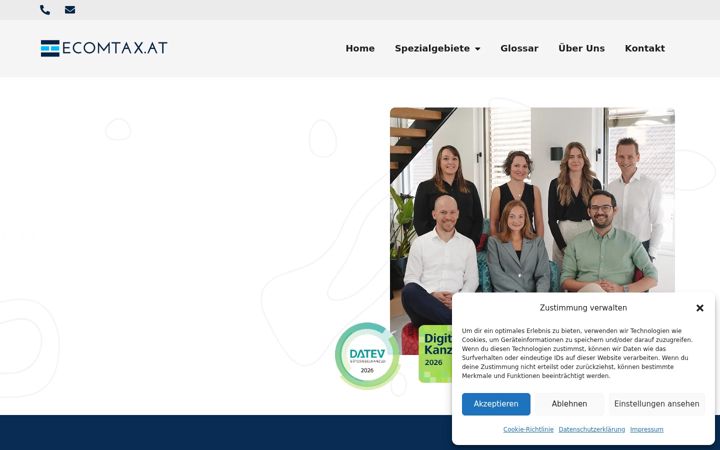 Screenshot of ecomtax.at