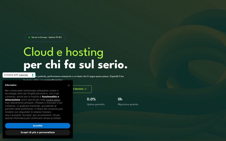 Ekrano kopija ecomweb.it