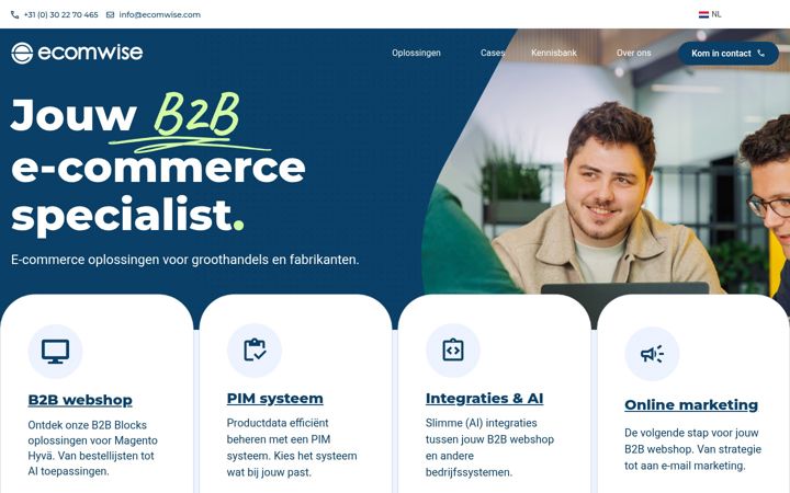Screenshot of ecomwise.com