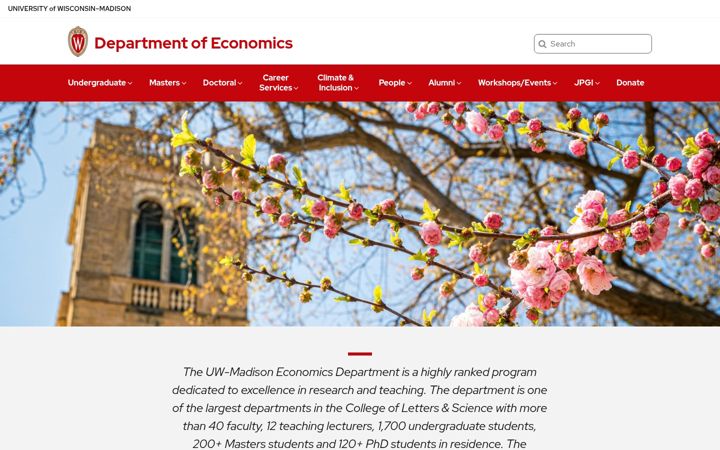 Snímek obrazovky econ.wisc.edu