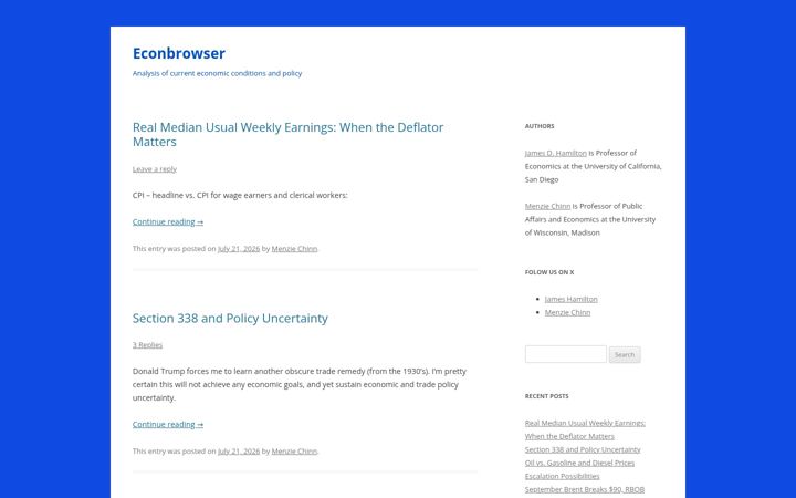 Екранна снимка на econbrowser.com
