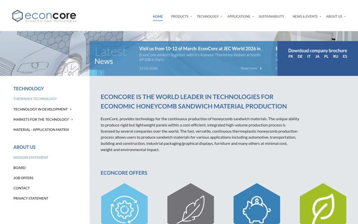 Screenshot of econcore.com