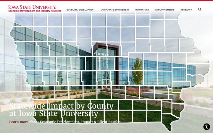 Snímek obrazovky econdev.iastate.edu