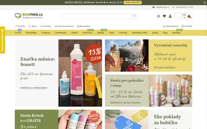 Екранна снимка на econea.cz
