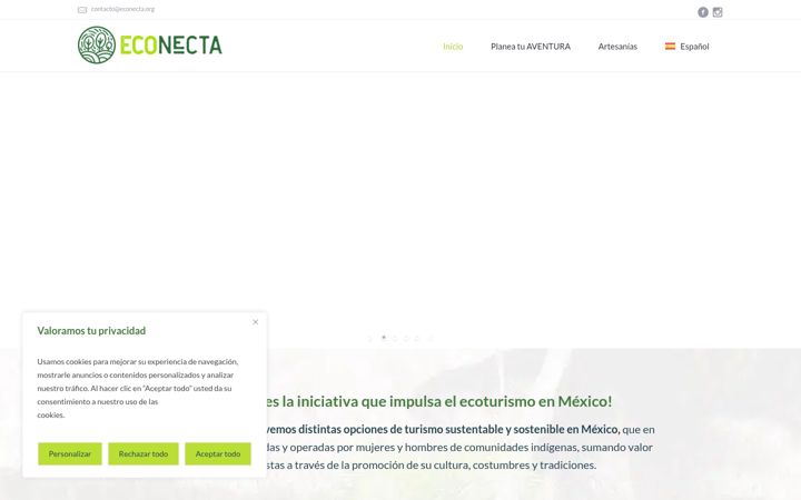 Snímek obrazovky econecta.org