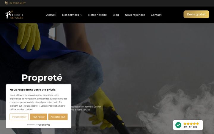 Екранна снимка на econet-services.fr