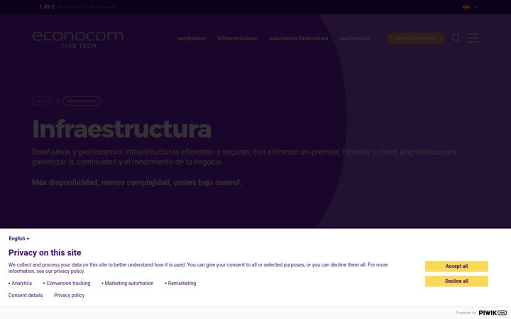 Screenshot of econocomservicios.com