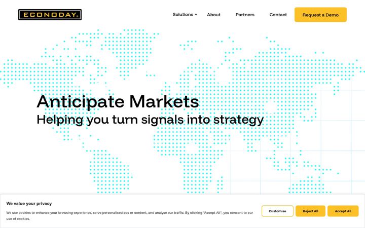 Screenshot ta' econoday.com