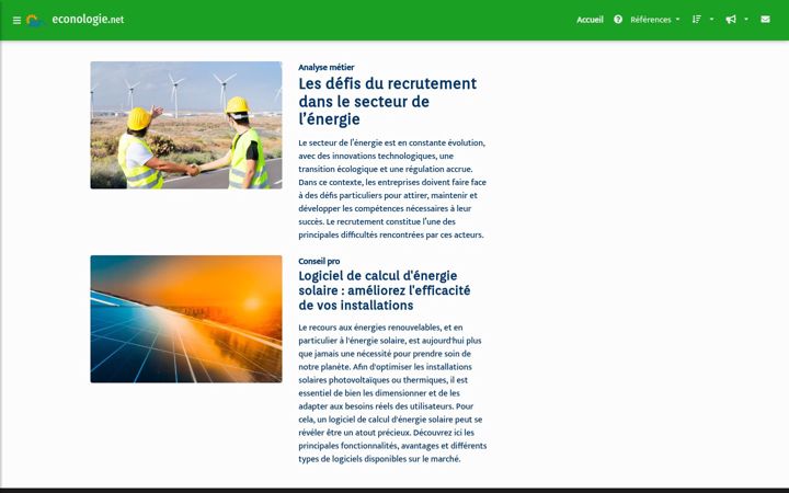 Screenshot of econologie.net