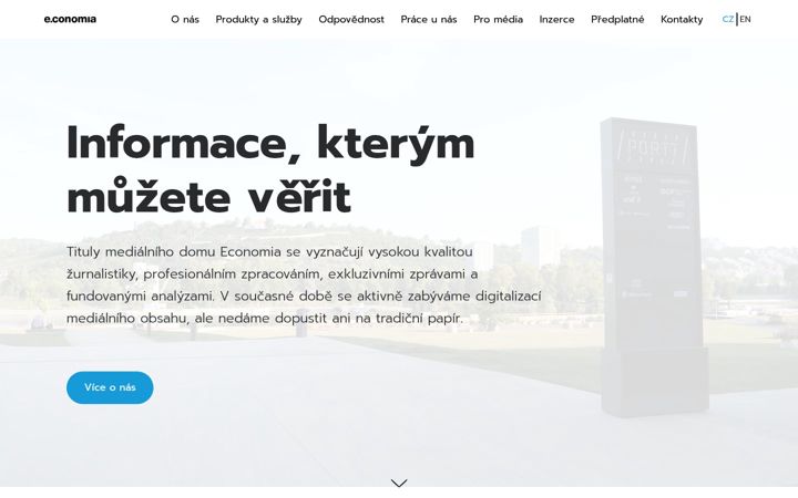 Snimka zaslona za economia.cz
