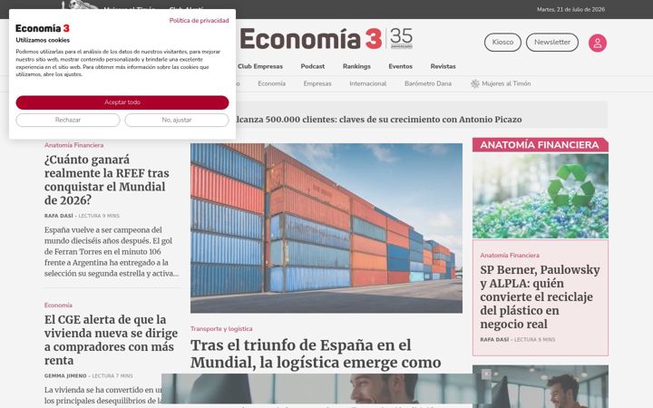 Screenshot of economia3.com
