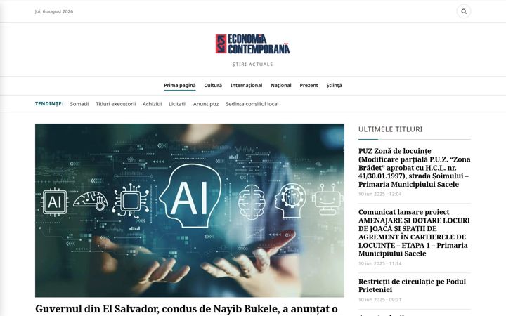 Screenshot of economiacontemporana.ro
